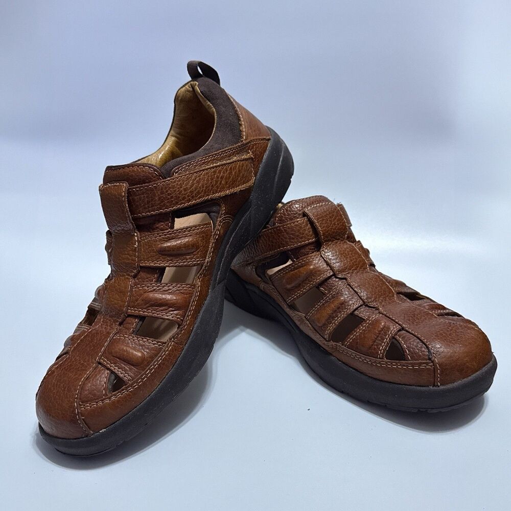Dr Comfort Fisherman Mens Shoes Brown 9820 Diabetic Leather Sandal 11